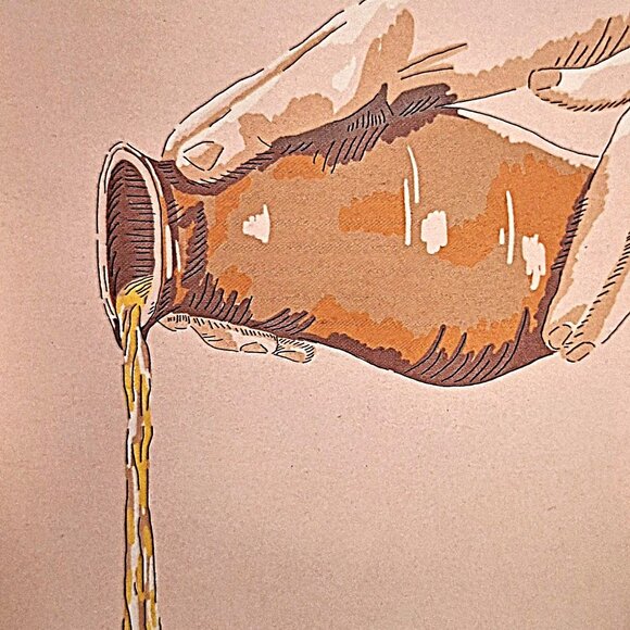 Small 5" Hand Thrown Signed Earth Tones Olive Oil Jug Israel NWT - Picture 9 of 10